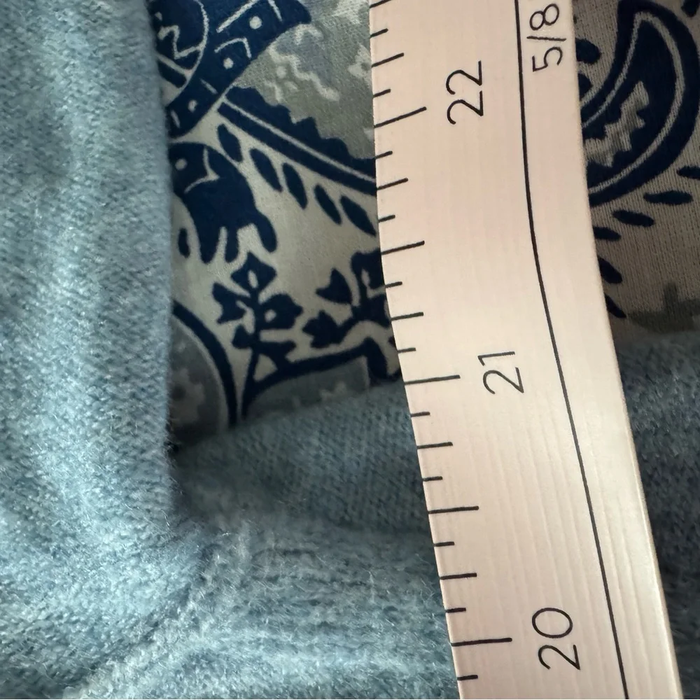 Free People Librarian Luna Cardigan Size M in Blue Knit Sweater Y2K - Picture 10 of 11